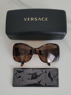 Versace Tortoiseshell Sunglasses with Brown Lenses